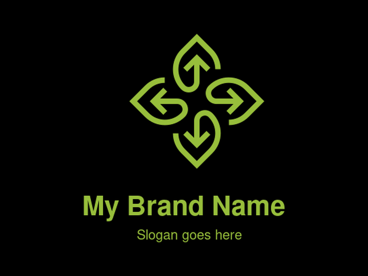 Minimalist Green Eco Triangle Logo with Integrated Leaf and Hidden Lightning Bolt for Sustainable Energy and Environmental Solutions